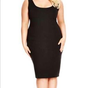 HOT HOT HOT Plus size LBD - black body con dress!